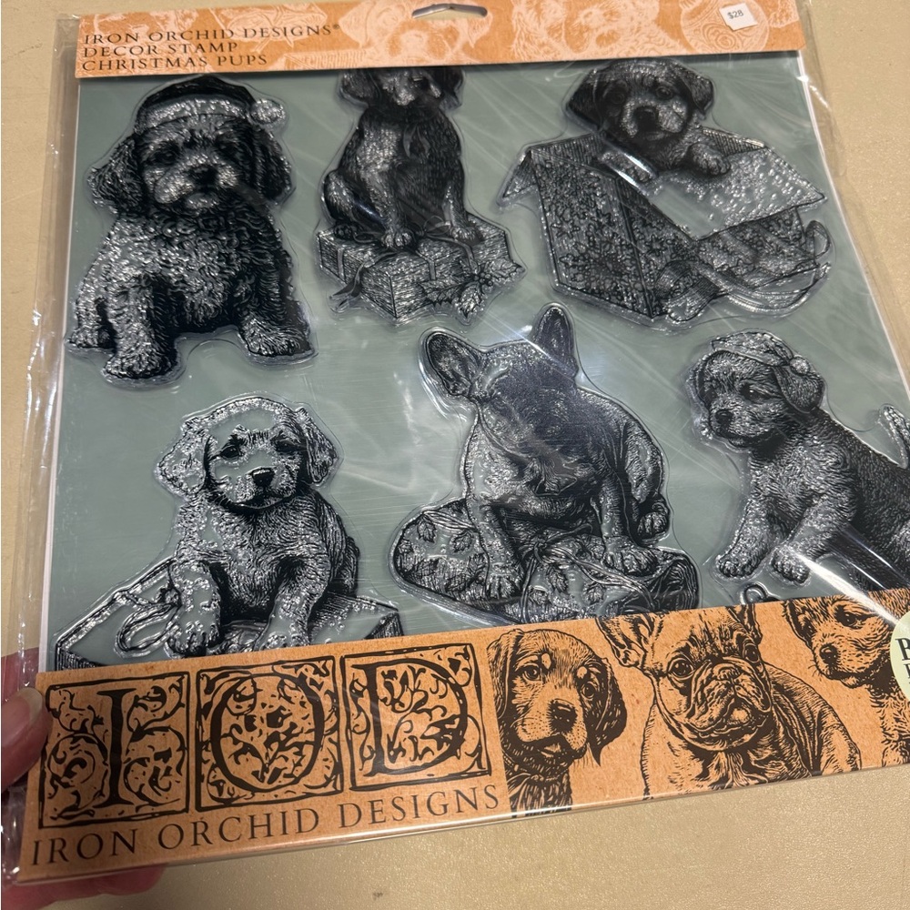 Christmas puppies Decor Stamp set